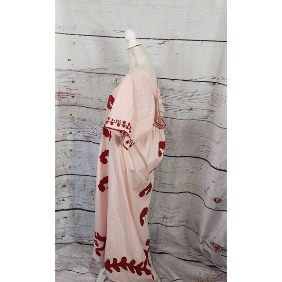 Zara Limited Edition Embroidered Floral Oversized Kaftan Dress Size Medium NWT - Picture 4 of 7